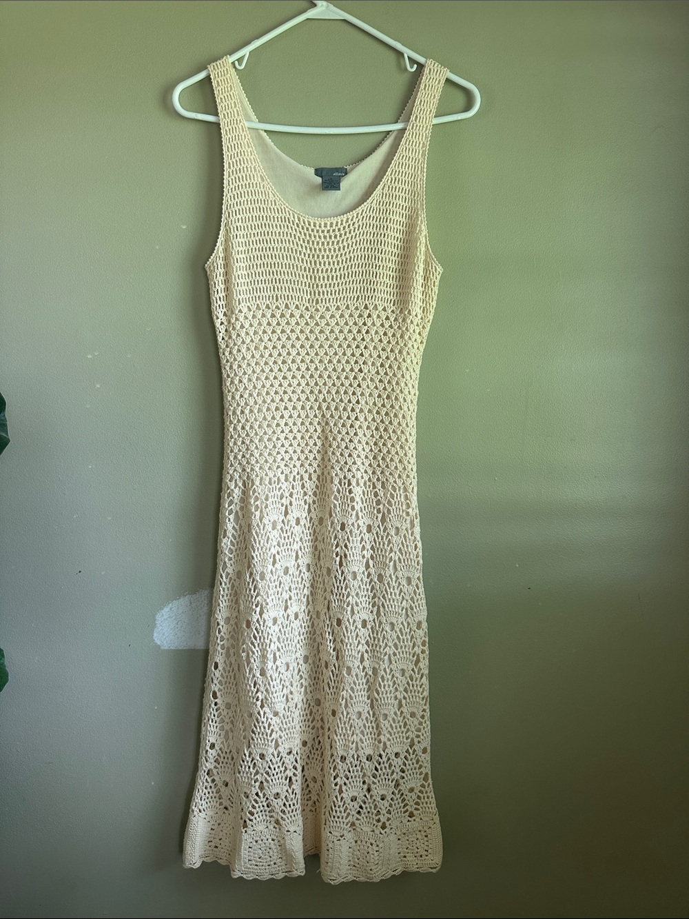 Sleeveless Crochet Maxi Dress in Cream 100% cotton she’ll